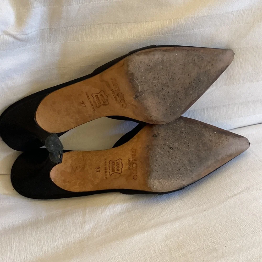 Jimmy Choo black satin mules - Picture 4 of 6